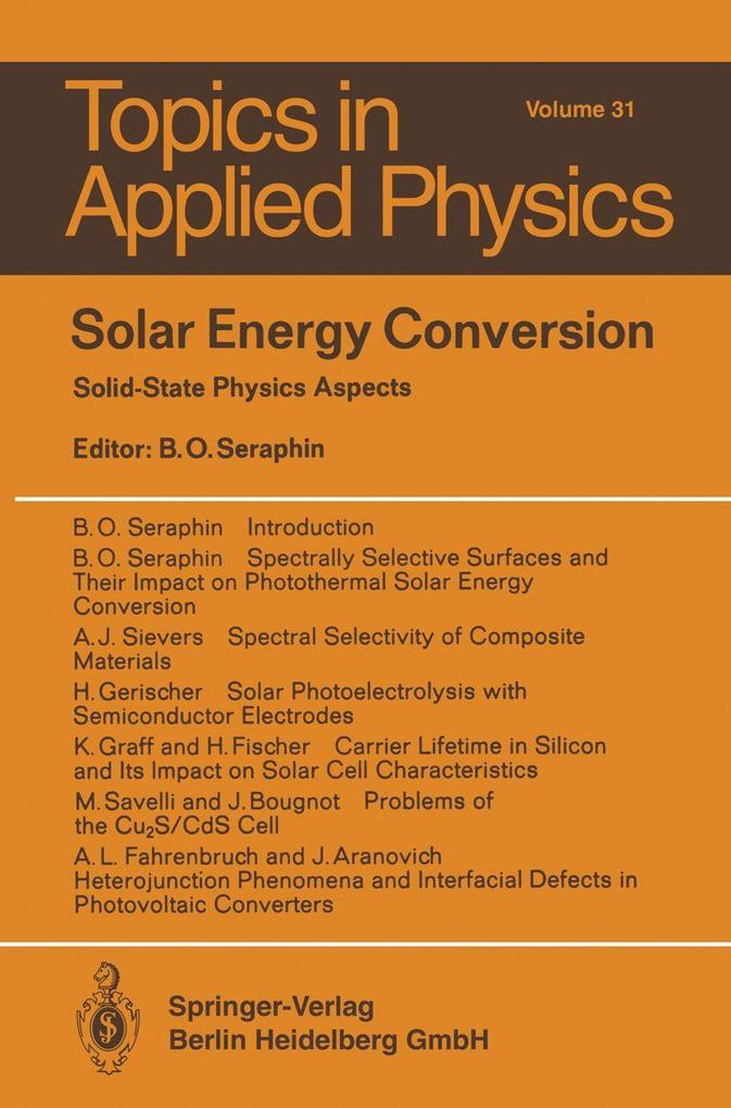 Solar Energy Conversion