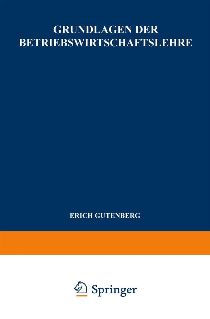 Grundlagen der Betriebswirtschaftslehre