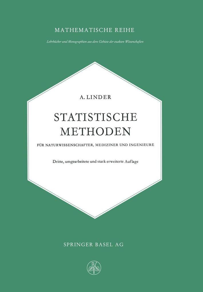 Statistische Methoden für Naturwissenschafter Mediziner und Ingenieure