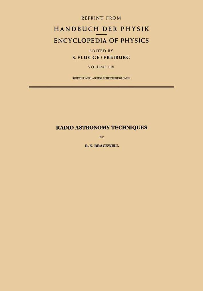 Radio Astronomy Techniques