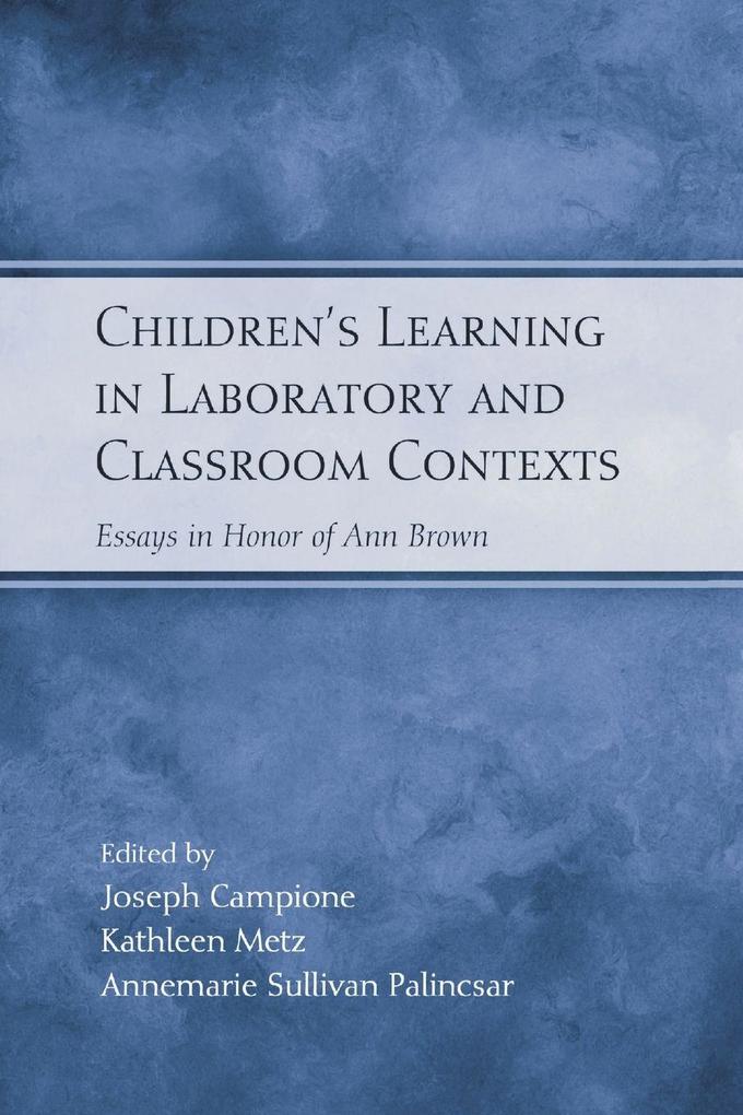 Children's Learning in Laboratory and Classroom Contexts