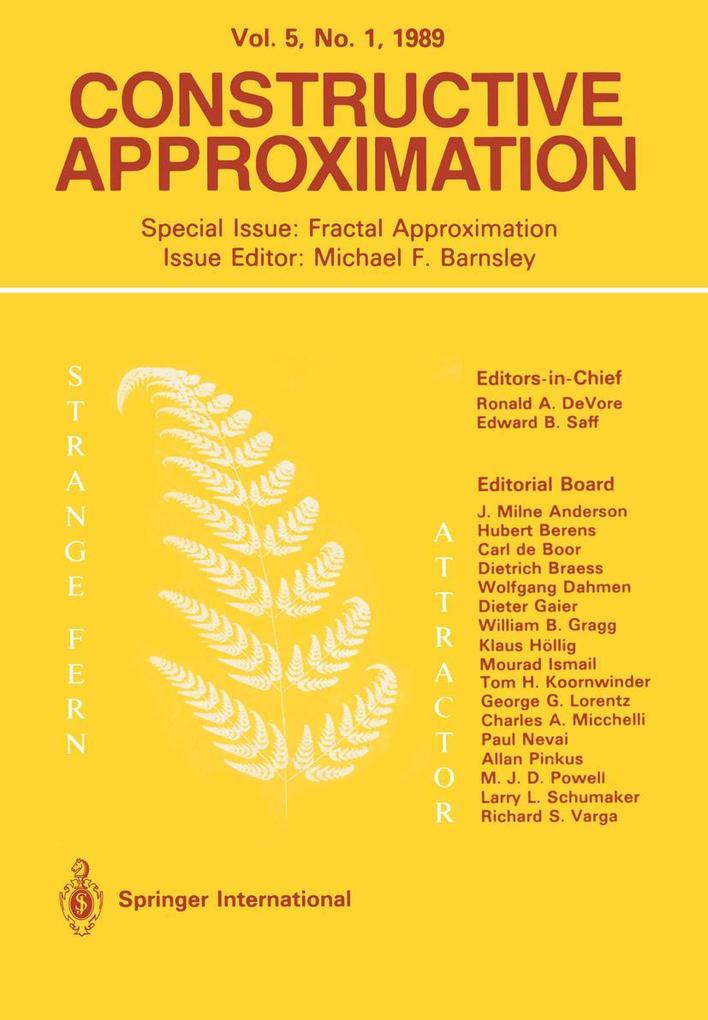 Constructive Approximation