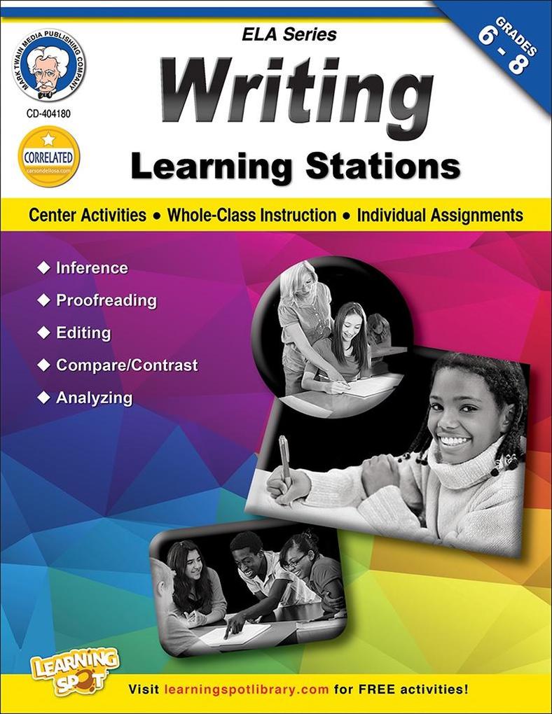 Writing Learning Stations Grades 6 - 8