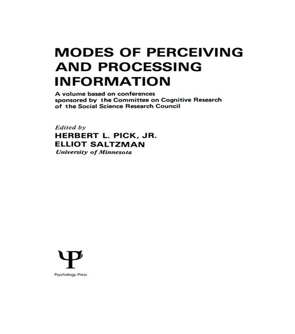 Modes of Perceiving and Processing Information