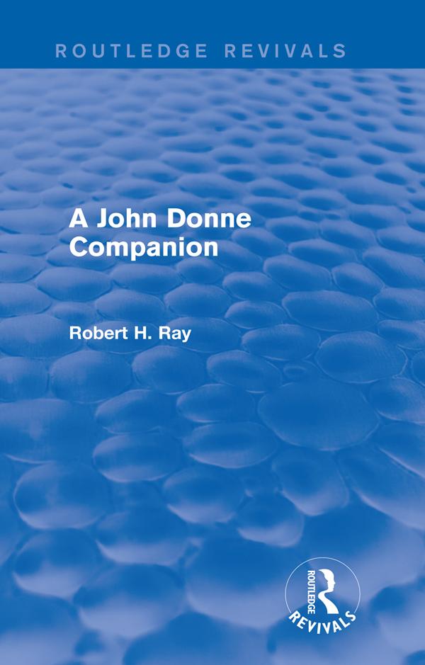 A John Donne Companion (Routledge Revivals)