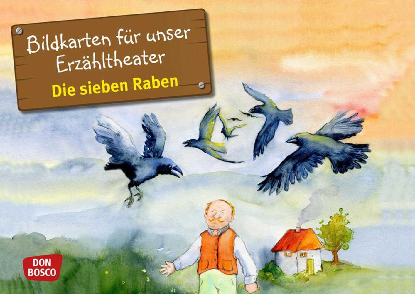 Die sieben Raben Kamishibai Bildkartenset - Brüder Grimm/ Jacob Grimm/ Wilhelm Grimm