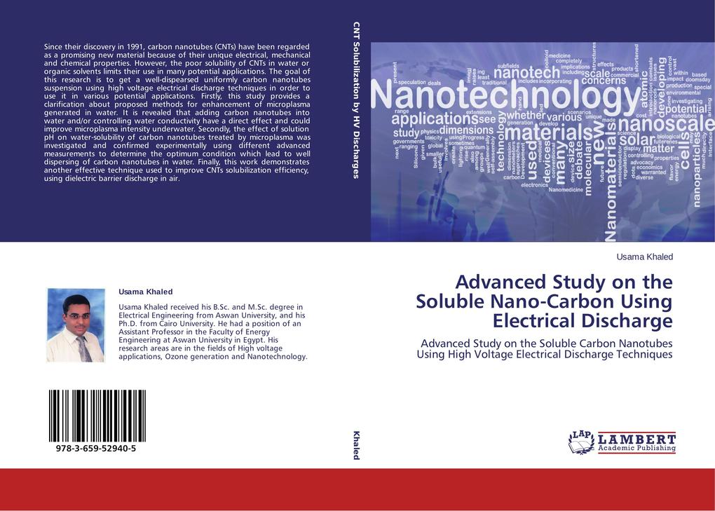 Advanced Study on the Soluble Nano-Carbon Using Electrical Discharge