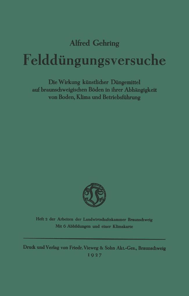 Felddüngungsversuche