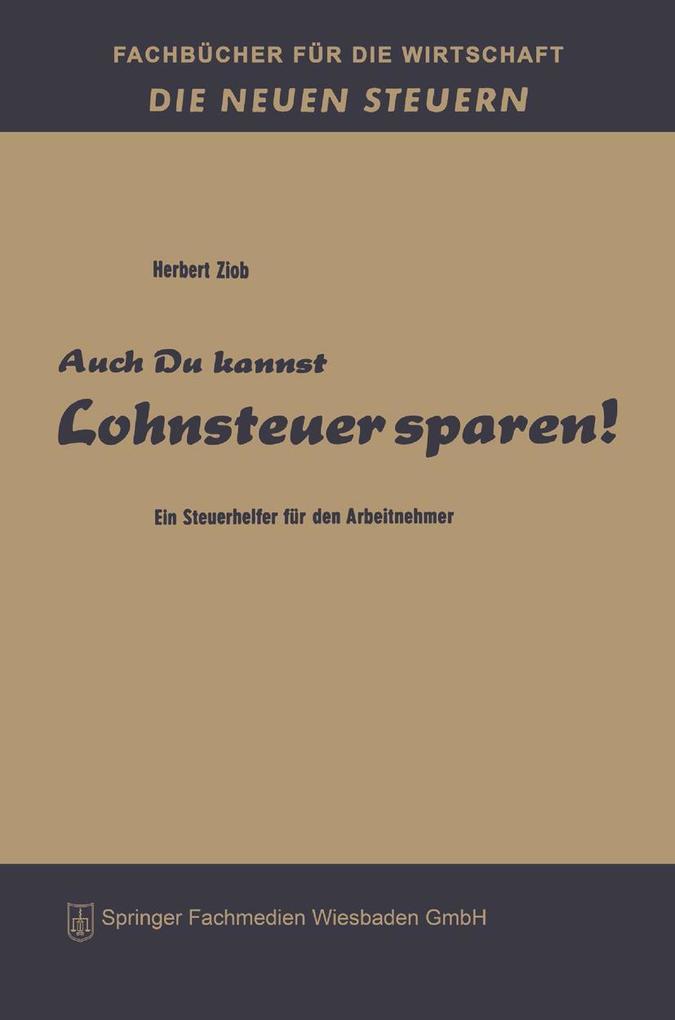 Auch du kannst Lohnsteuer sparen!