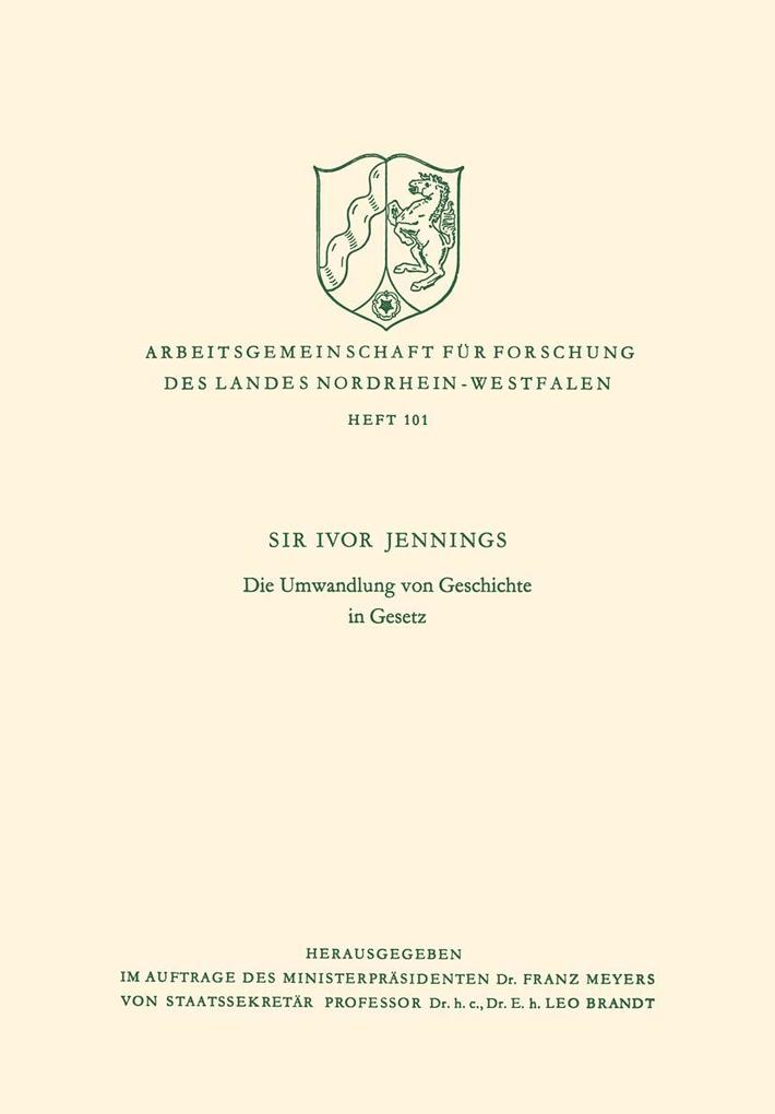 Die Umwandlung von Geschichte in Gesetz