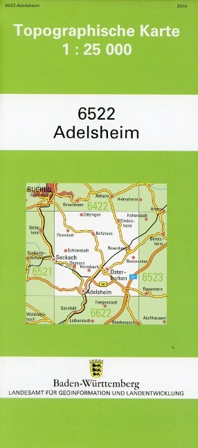 Topographische Karte Baden-Württemberg Adelsheim