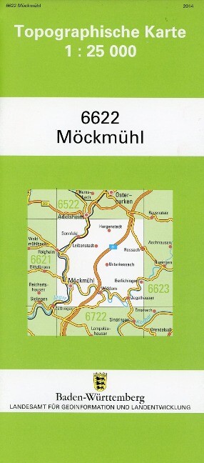 Topographische Karte Baden-Württemberg Möckmühl