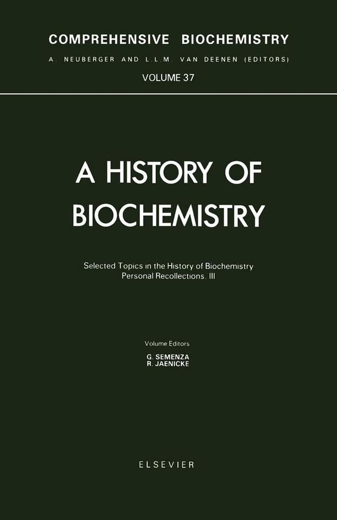 Selected Topics in the History of Biochemistry. Personal Recollections. Part III