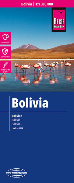 Reise Know-How Rump GmbH Reise Know-How Landkarte Bolivien / Bolivia 1, 1.300.000