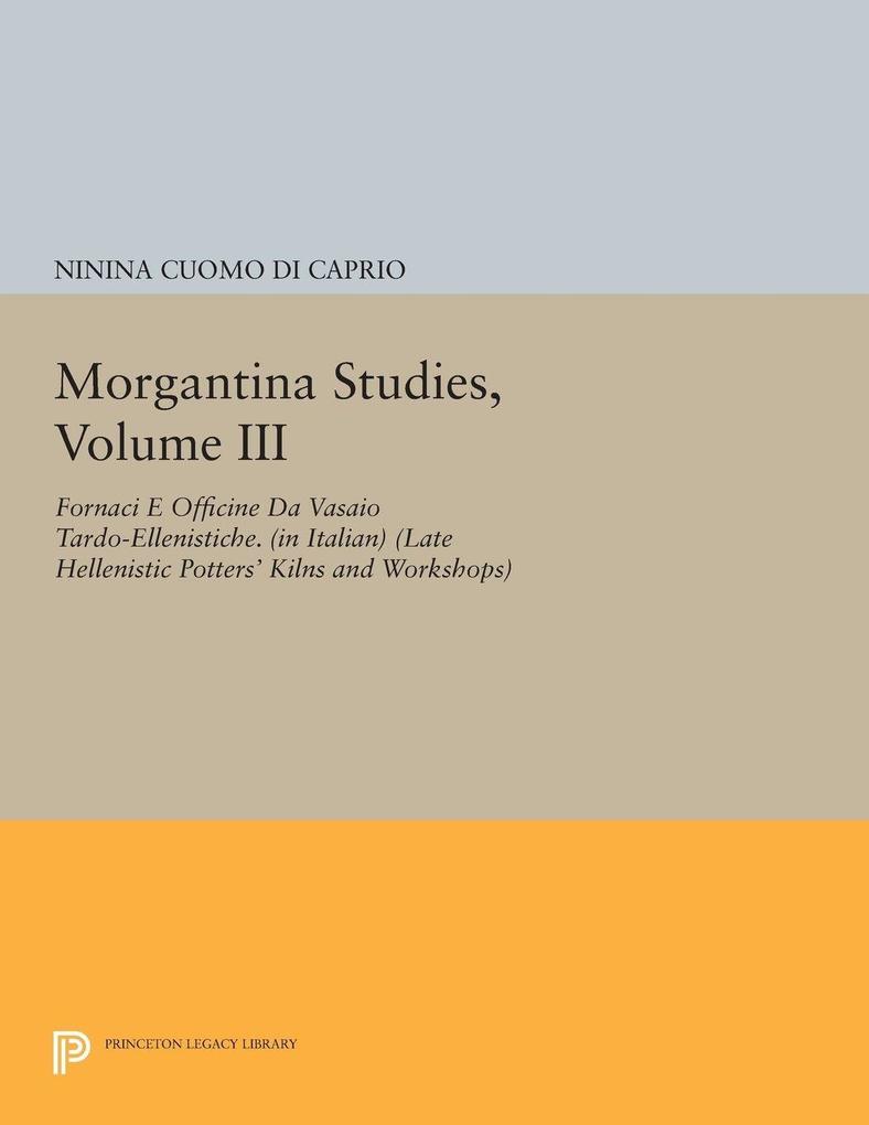 Morgantina Studies Volume III