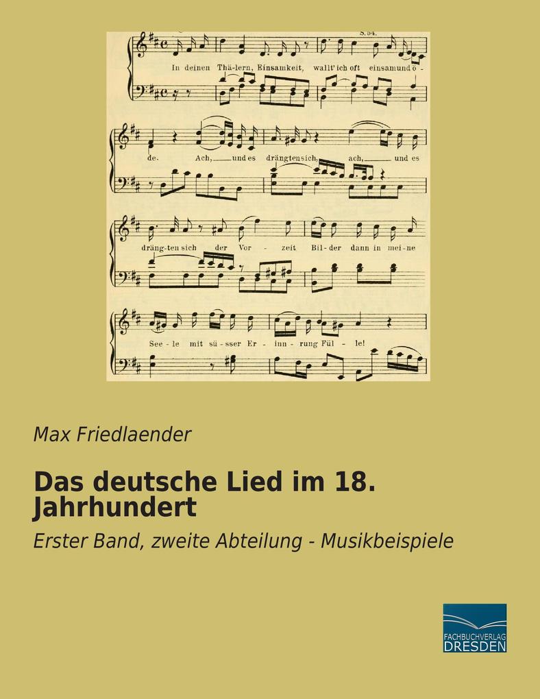 Das deutsche Lied im 18. Jahrhundert