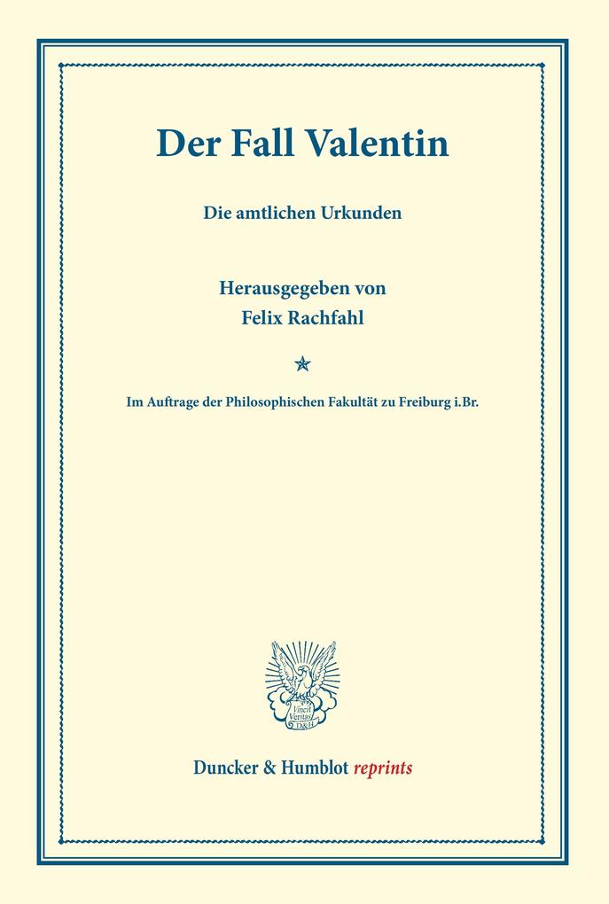 Der Fall Valentin