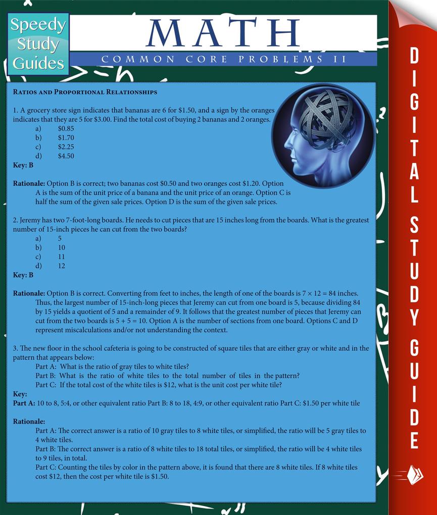 Math Common Core Problems Il (Speedy Study Guides)