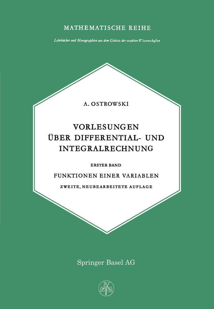 Vorlesungen über Differential- und Integralrechnung