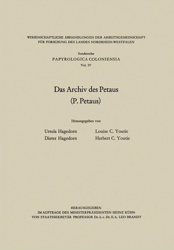 Das Archiv des Petaus