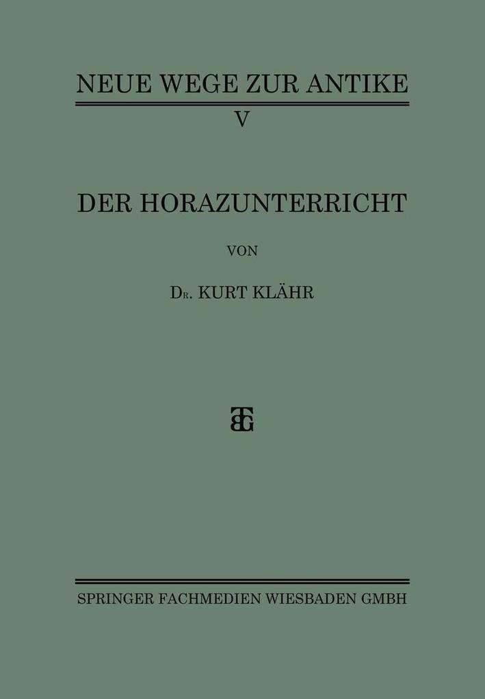 Der Horazunterricht