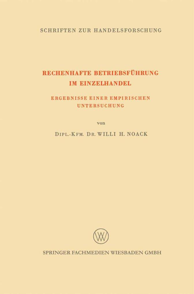 Rechenhafte Betriebsführung im Einzelhandel