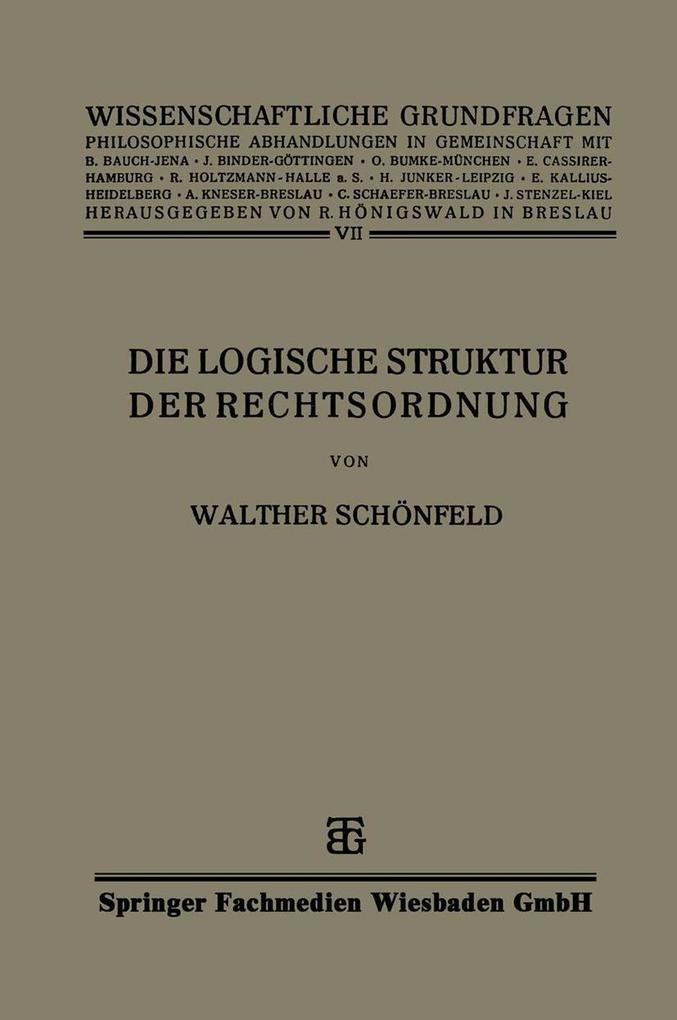 Die Logische Struktur der Rechtsordnung