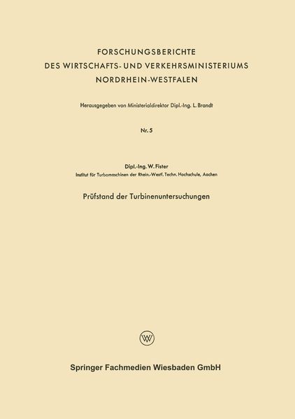 Prüfstand der Turbinenuntersuchungen