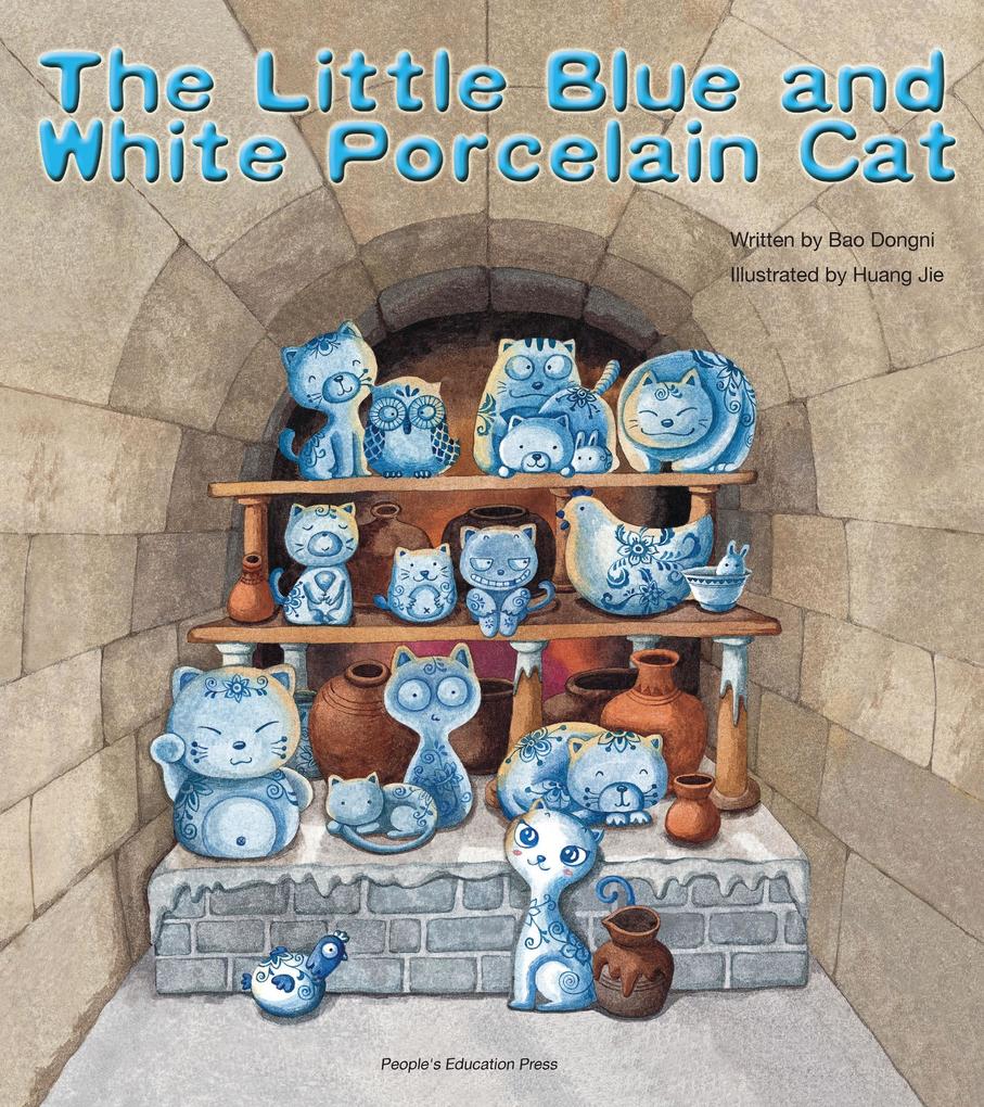 Little Blue and White Porcelain Cat