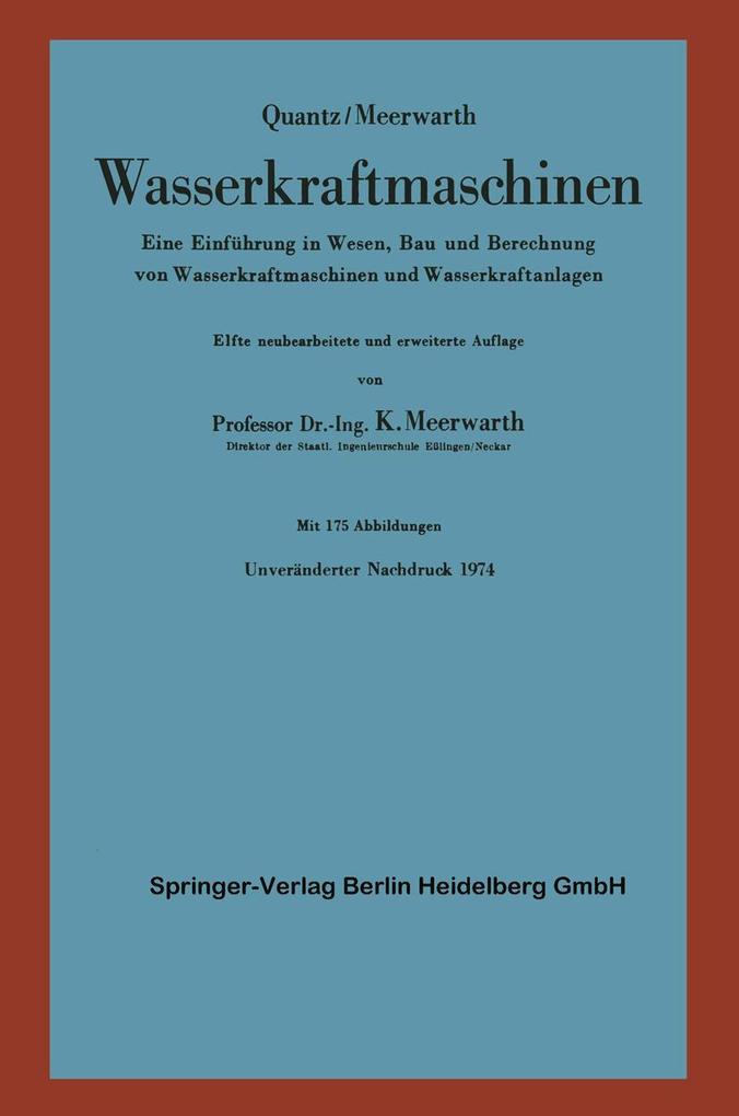 Wasserkraftmaschinen