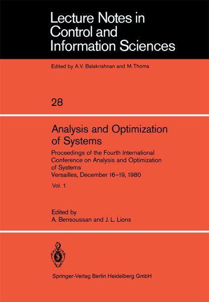 Analysis and Optimization of Systems