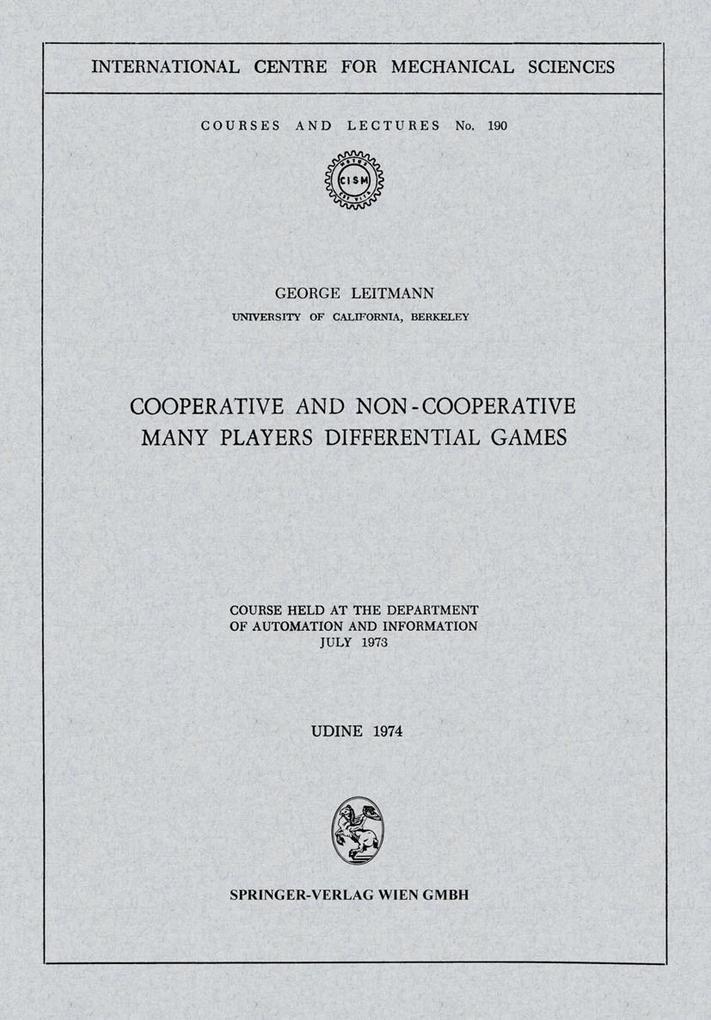 Cooperative and Non-Cooperative Many Players Differential Games