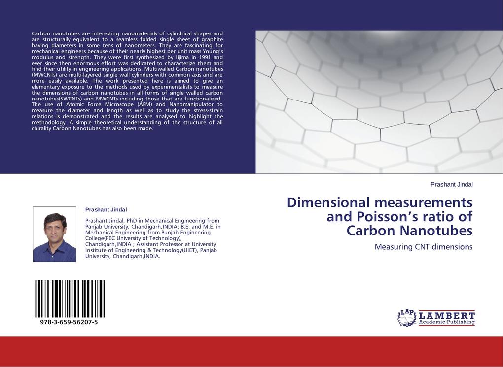 Dimensional measurements and Poissons ratio of Carbon Nanotubes
