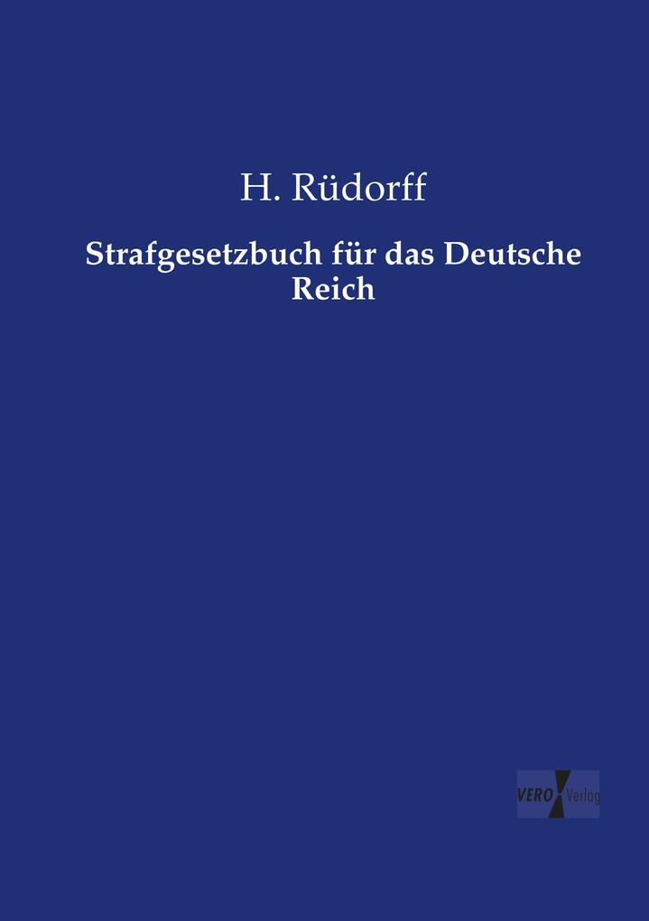 Strafgesetzbuch für das Deutsche Reich