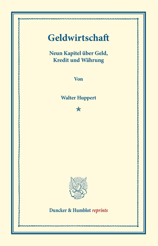 Geldwirtschaft