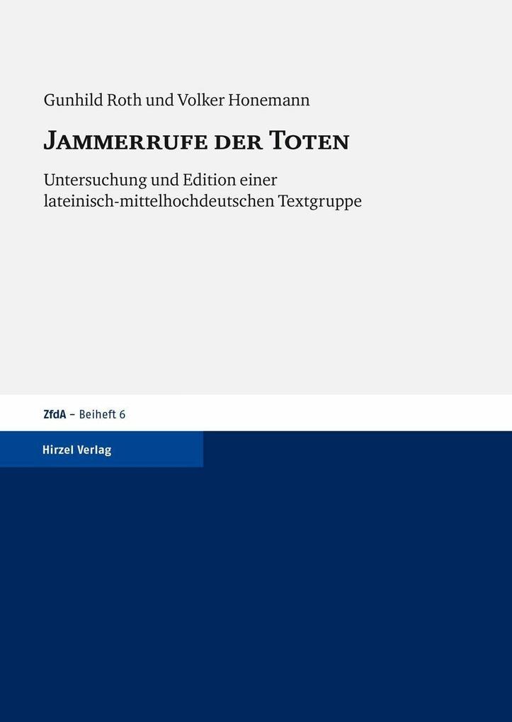 Jammerrufe der Toten - Gunhild Roth/ Volker Honemann