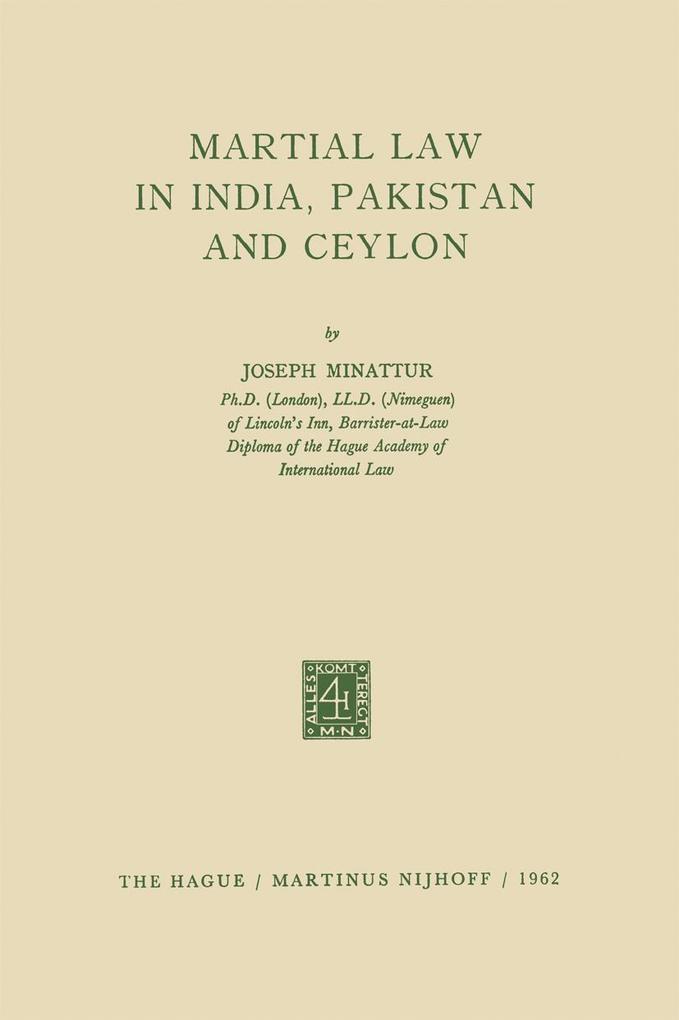 Martial Law in India Pakistan and Ceylon
