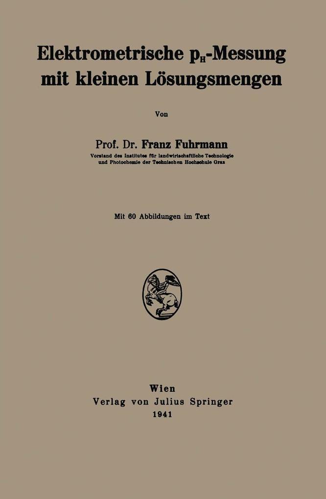Elektrometrische pH-Messung mit kleinen Lösungsmengen