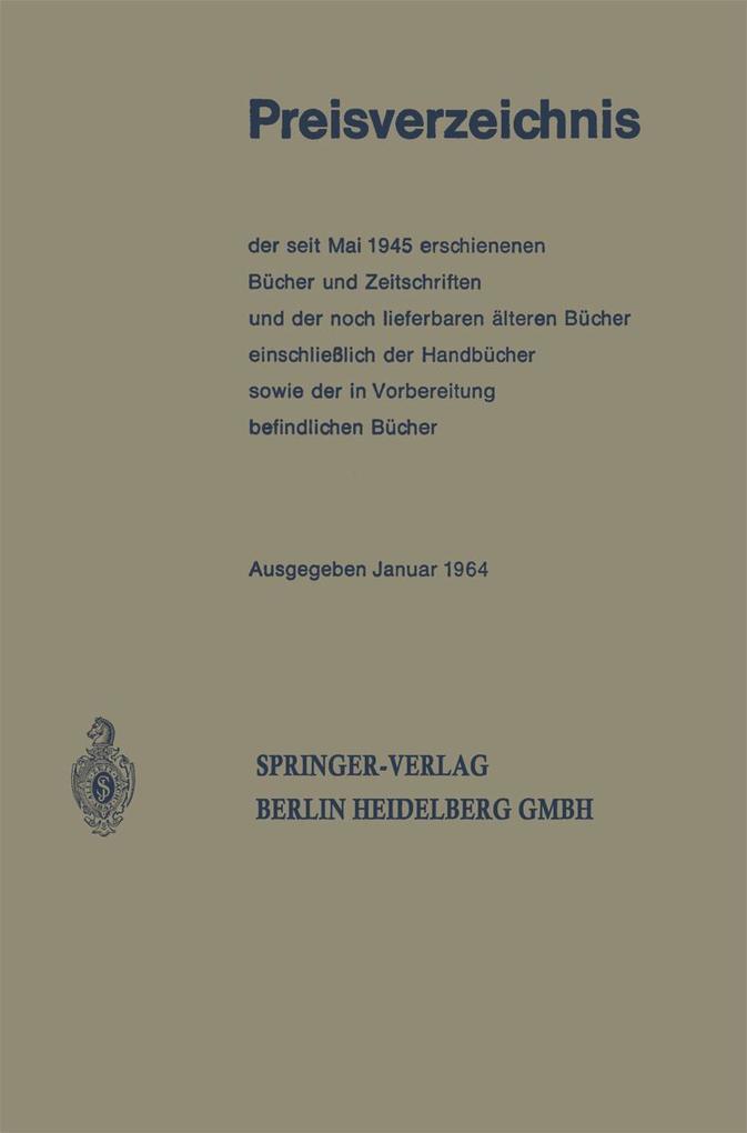 Preisverzeichnis