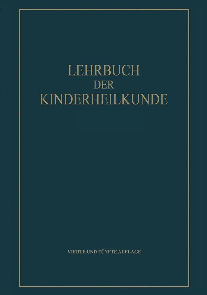 Lehrbuch der Kinderheilkunde von