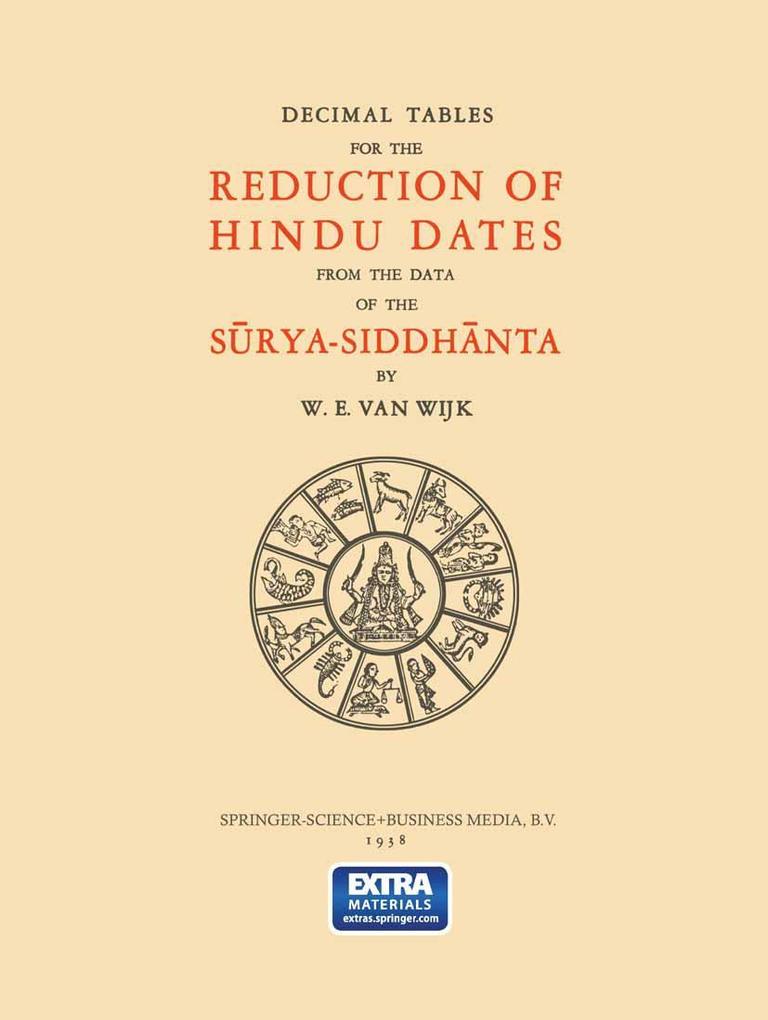 Decimal Tables for the Reduction of Hindu Dates from the Data of the Srya-Siddhnta