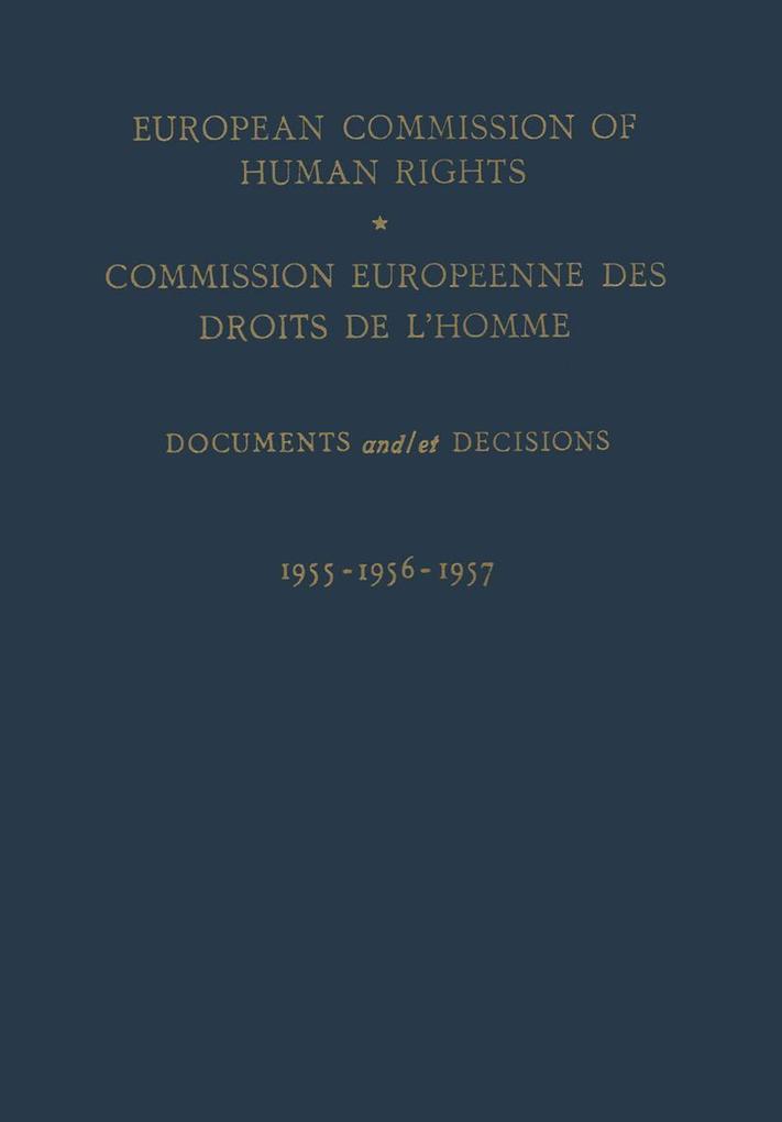 European Commission of Human Rights / Commission Europeenne des Droits de l'Homme