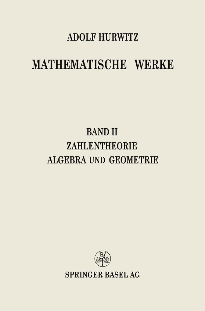 Mathematische Werke