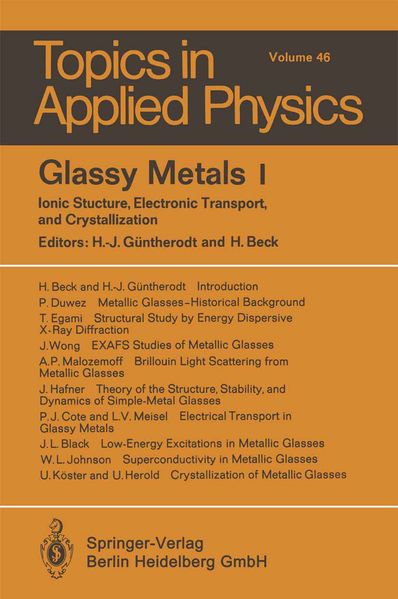 Glassy Metals I