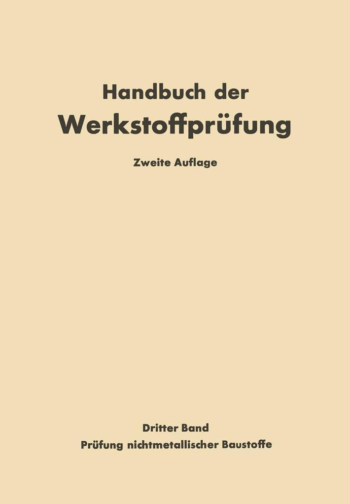 Die Prüfung nichtmetallischer Baustoffe