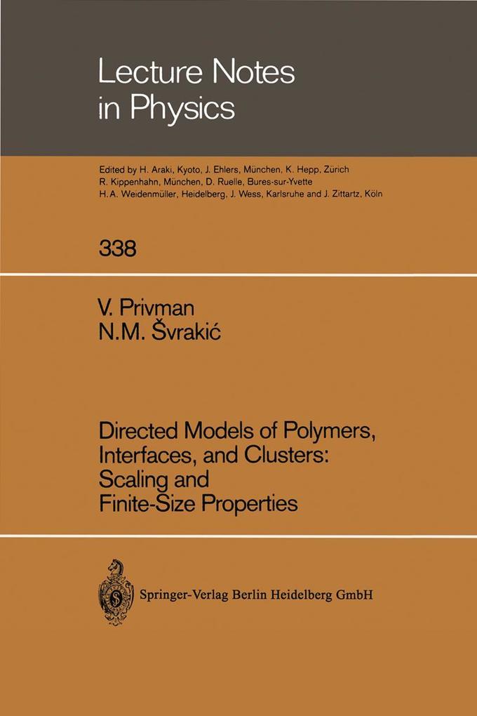 Directed Models of Polymers Interfaces and Clusters: Scaling and Finite-Size Properties