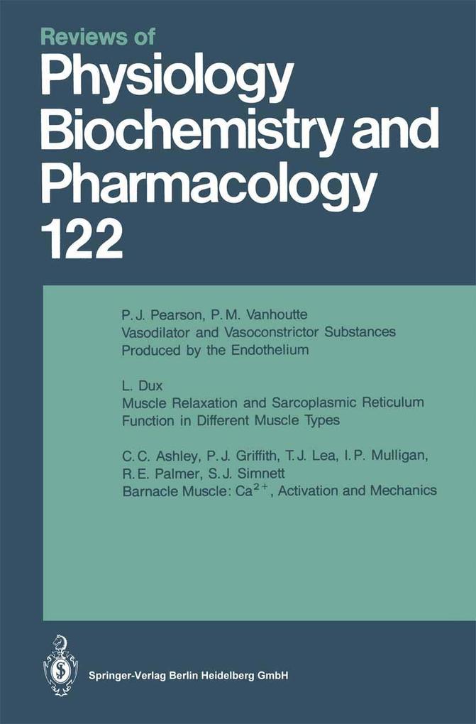 Reviews of Physiology Biochemistry and Pharmacology