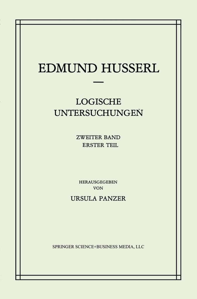 Logische Untersuchungen