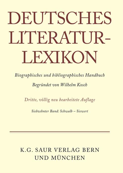 Deutsches Literatur-Lexikon Band 17