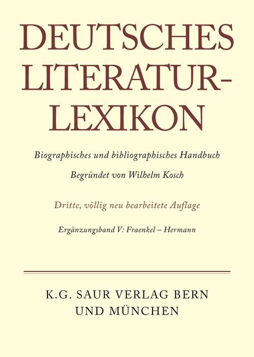 Deutsches Literatur-Lexikon Ergänzungsband IV